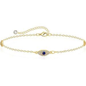 Anklets for Women 14K Gold Silver Plated Ankle Bracelets Trendy Waterproof Boho